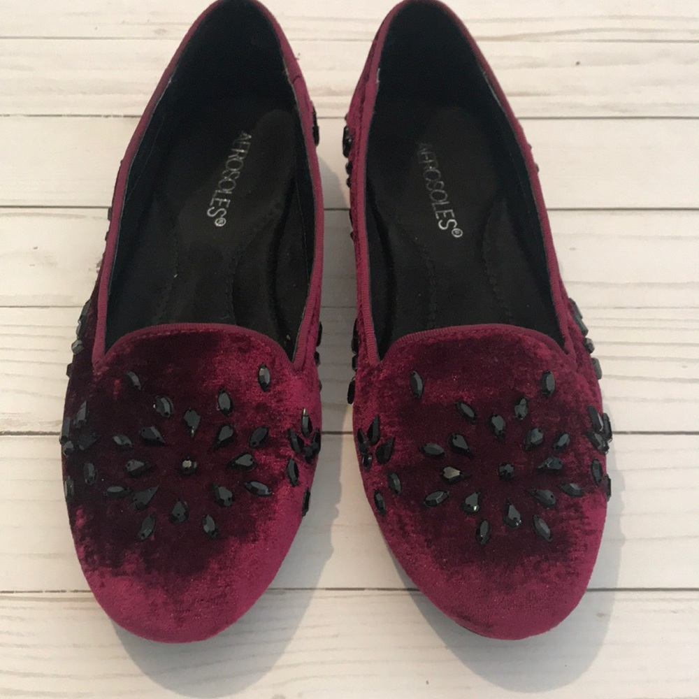 Red Aerosoles Good Grace loafers holiday Shoes 7